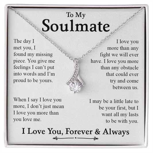 To My Soulmate | I Love You Forever -Alluring Beauty Necklace