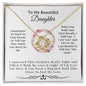 To My Beautiful Daughter | I Love You -Love Knot Necklace