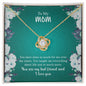 To My Mom | I Love You -Love Knot Necklace
