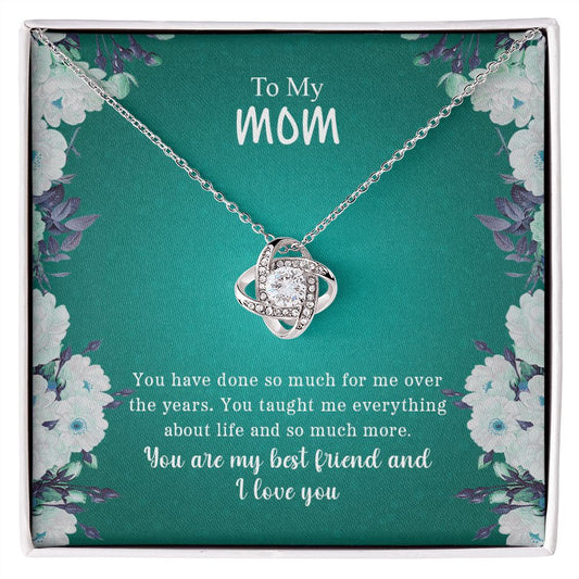 To My Mom | I Love You -Love Knot Necklace