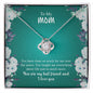 To My Mom | I Love You -Love Knot Necklace