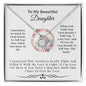 To My Beautiful Daughter | I Love You -Love Knot Necklace