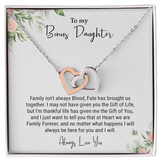 To My Daughter | Always Love You -Interlocking Hearts Necklace