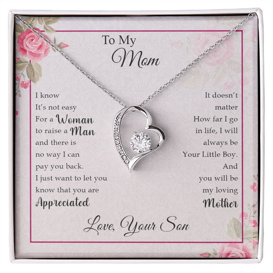 To My Mom | My Loving Mom -Forever Love Necklace