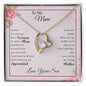 To My Mom | My Loving Mom -Forever Love Necklace